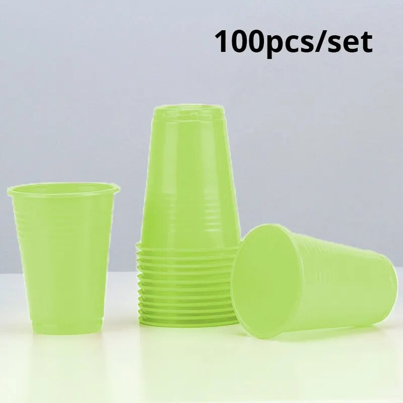 100pcs Disposable Plastic Cups Everyday Use Sturdy Plastic Party Cups For All Occasions Available In Many Color Party Supplies