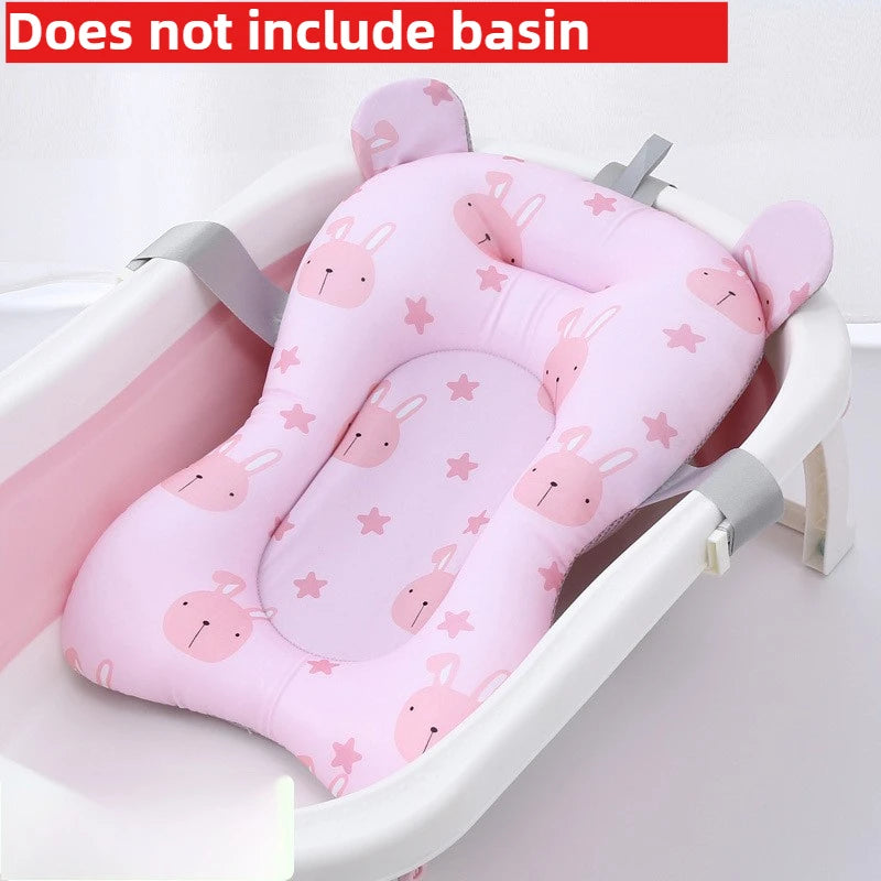 Baby Shower Lying Down Stand Newborn Baby Bath Net Bathtub Sponge Suspended Bath Pad Universal Mesh Bag Does Not Include Basin