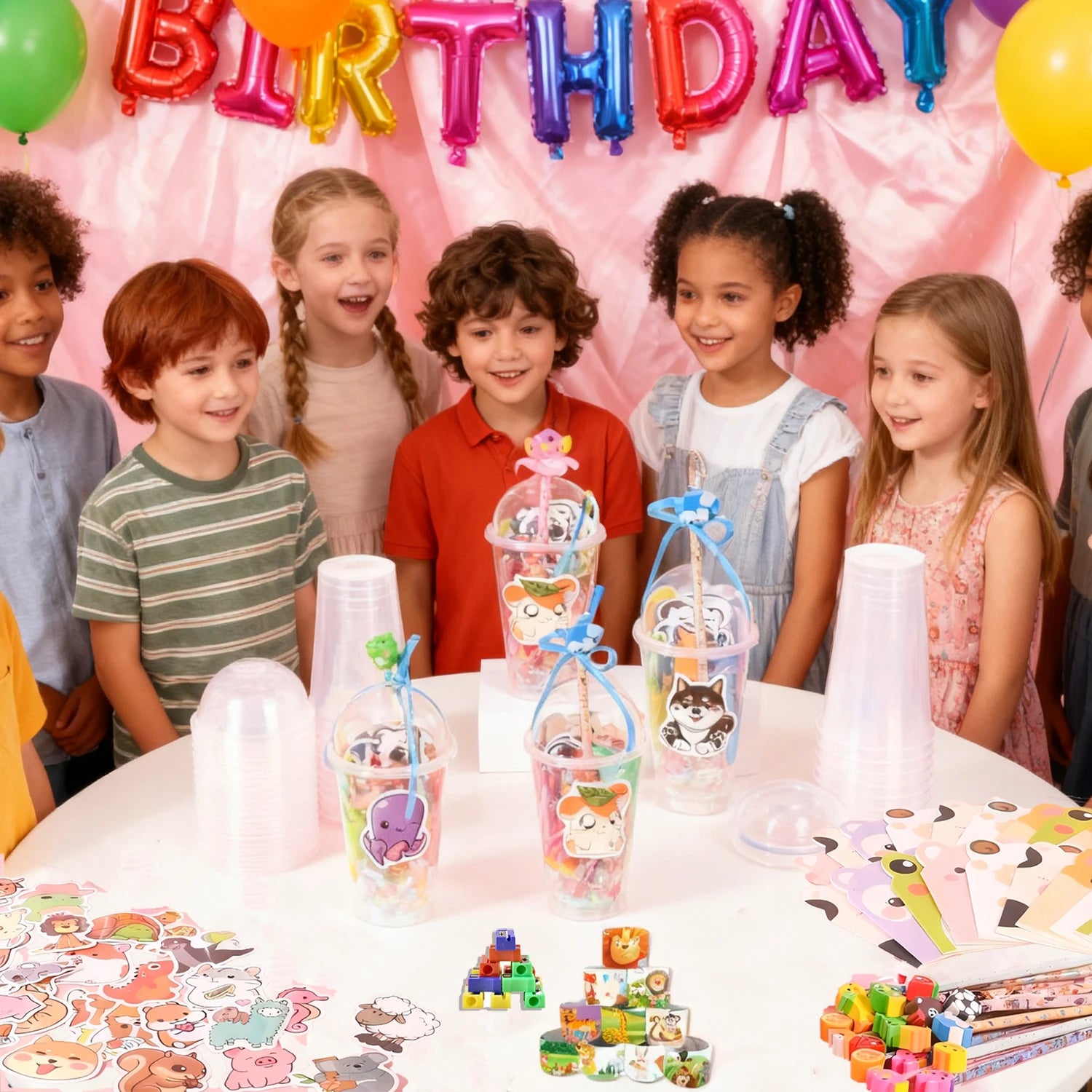 12/24 Pack Return Gifts Birthday Party Favors Goodie Bag Cup Gifts Birthday Party Supplies Students Gift Prizes Rewards