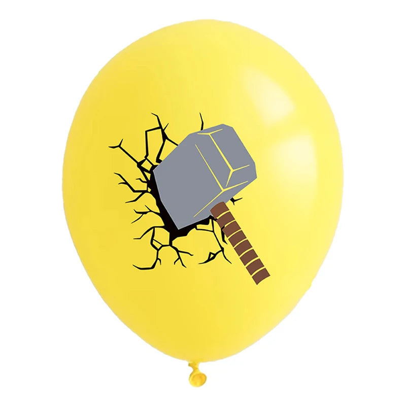 12Pcs Marvel Theme Latex Balloons Boys Birthday Party Decor Kids Toy Photo Props Baby Shower Supplies 12 inch Balloon