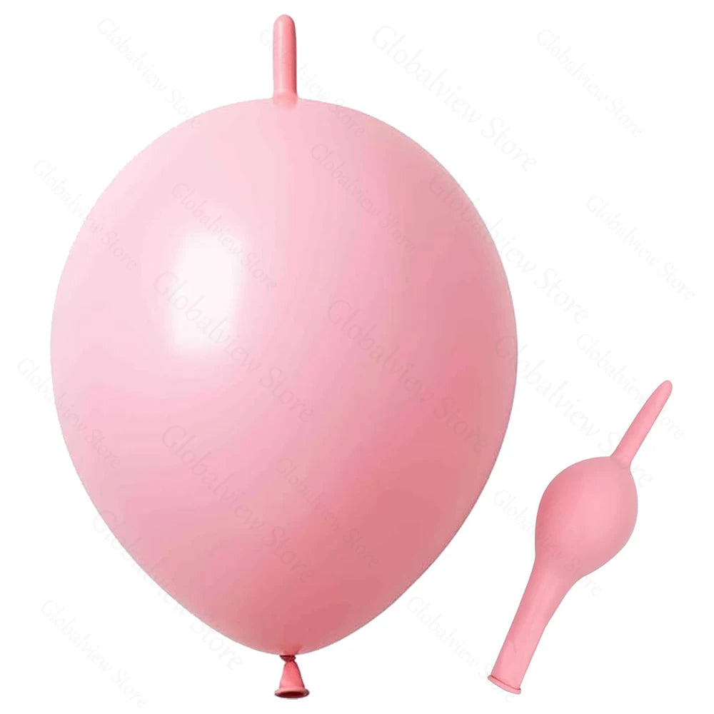 50/30/10Pcs Link Balloon Linking Balloons 6/12inch Metallic Chrome Latex Balloons for Birthday Christmas Wedding Party Decor