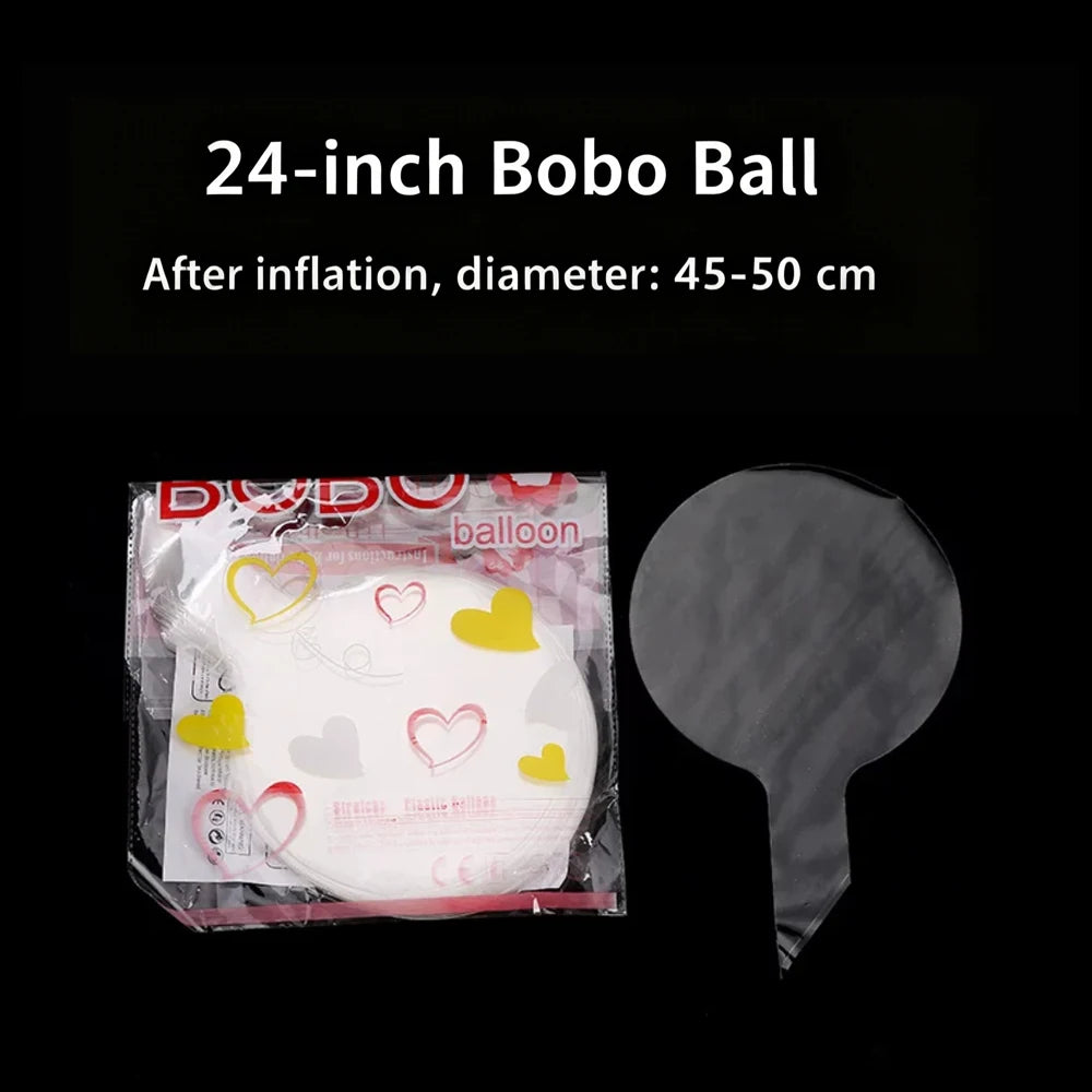Transparent Bobo Balloon for Stuffing Flowers Led Light Up Valentine's Day Wedding Birthday Graduation Party Decoration