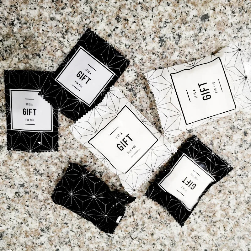 100pcs Plastic Heat Seal Candy Packaging Bag DIY Homemade Cake Cookies Dessert Nougat Candy Baking Gift Pack Bags Wedding Party