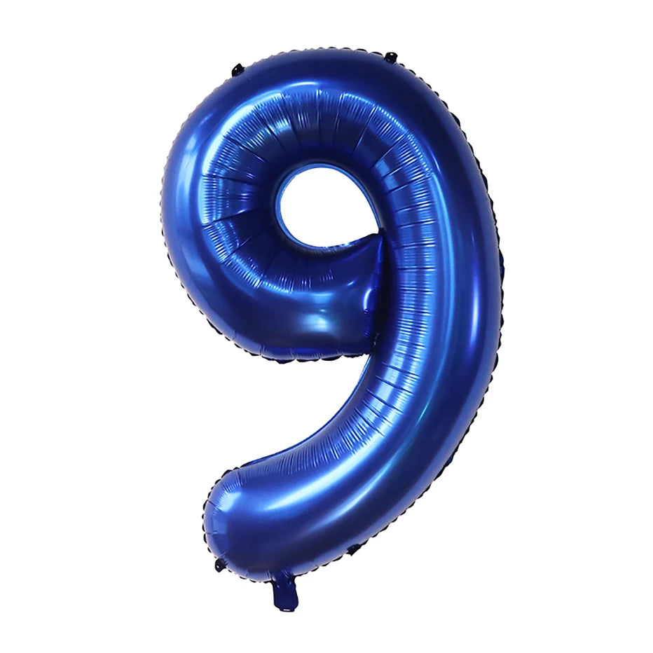 40Inch Dark Blue Number Foil Balloon 0-9 Digital Globos Children Birthday Party Decoration Baby Shower Toy Kids Graduation Gifts