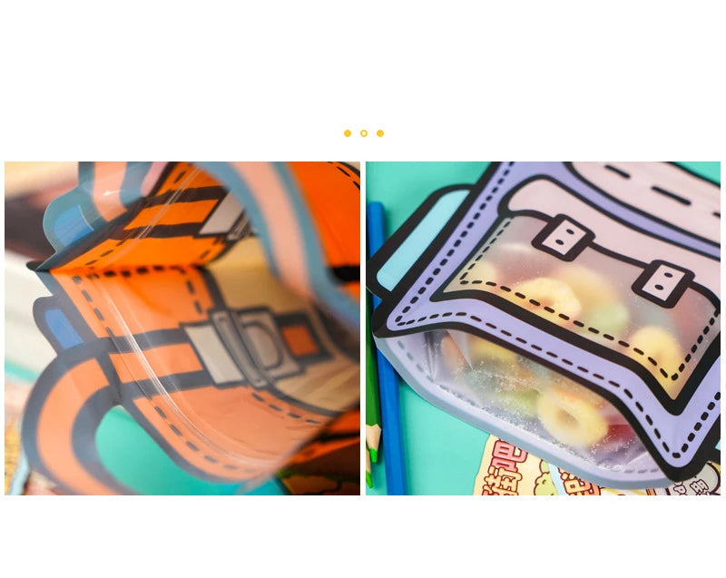 LBSISI Life,Backpack Plastic Bags For Candy Chocolate Cookie Nougat Biscuit Packing Gift Zipper Bags For Children Day,50pcs