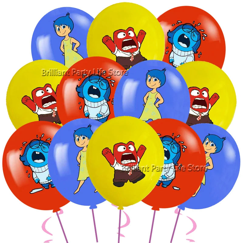 12-60Pcs Inside Out Balloons 12inch Cartoon Latex Balloon Birthday Party Decoration Toys For Kids Baby Shower Party Supplies