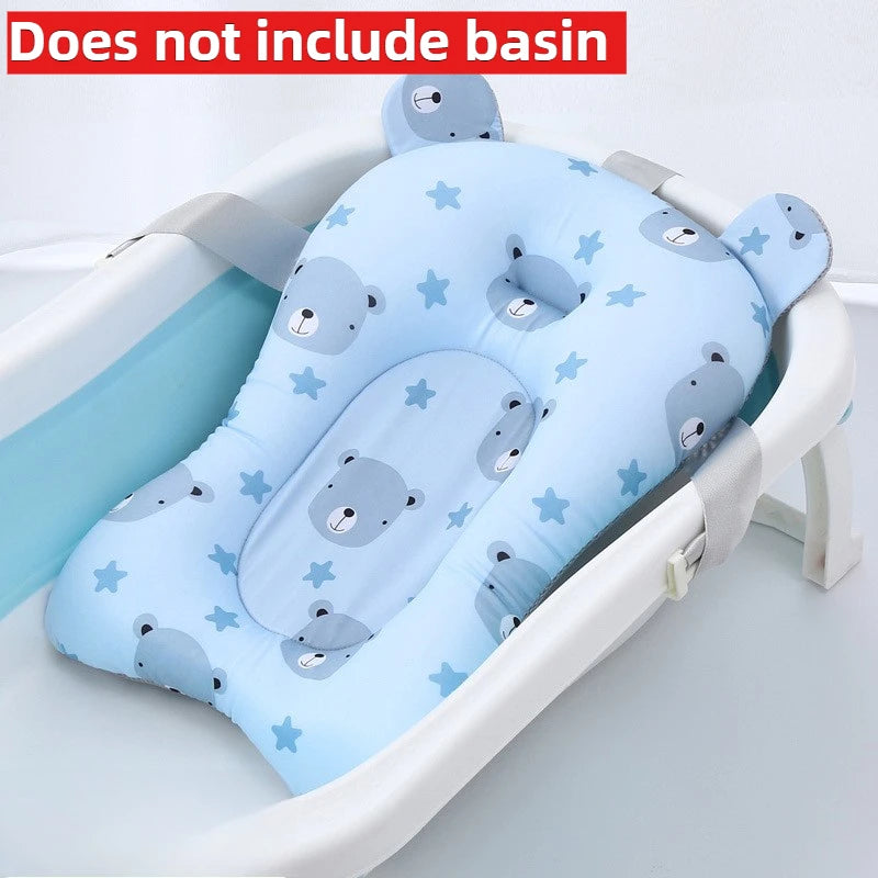 Baby Shower Lying Down Stand Newborn Baby Bath Net Bathtub Sponge Suspended Bath Pad Universal Mesh Bag Does Not Include Basin