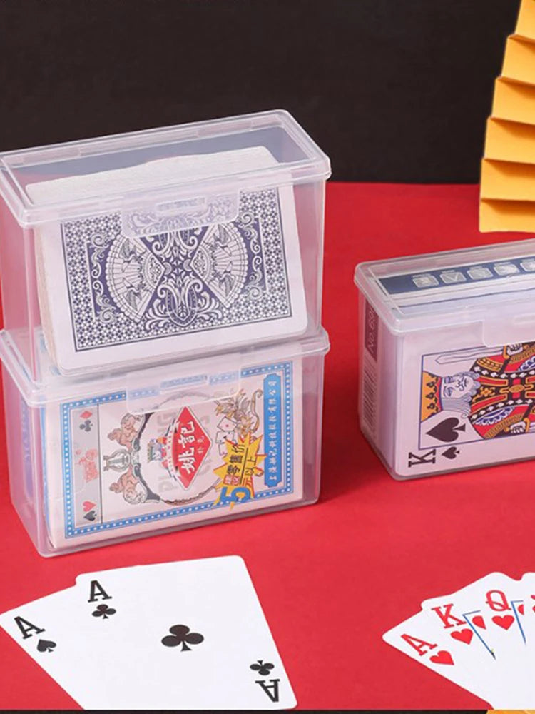 New Transparent Plastic Boxes Playing Cards Container PP Storage Case Packing Poker Game Card Box For Board Games
