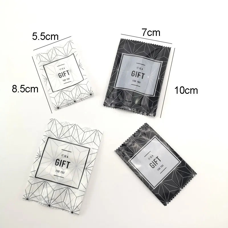 100pcs Plastic Heat Seal Candy Packaging Bag DIY Homemade Cake Cookies Dessert Nougat Candy Baking Gift Pack Bags Wedding Party