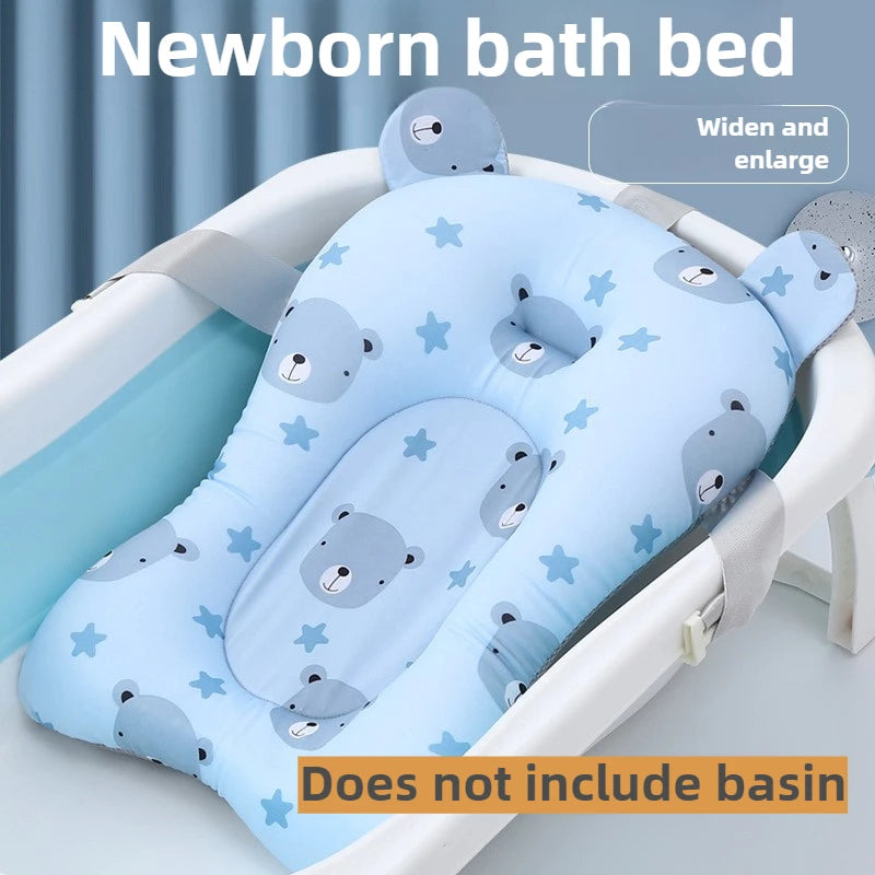 Baby Shower Lying Down Stand Newborn Baby Bath Net Bathtub Sponge Suspended Bath Pad Universal Mesh Bag Does Not Include Basin