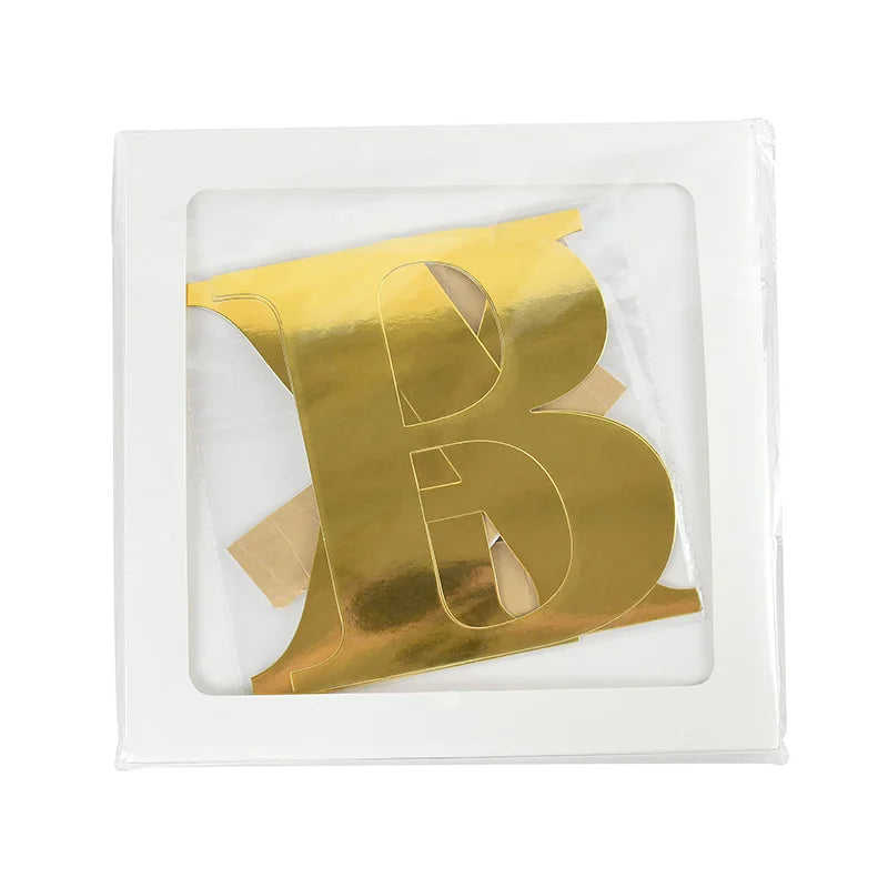 Baby Boxes with Letters for Baby Shower Gender Reveal Decorations White Boxes Blocks with 4 pcs Letters Birthday Party Decor