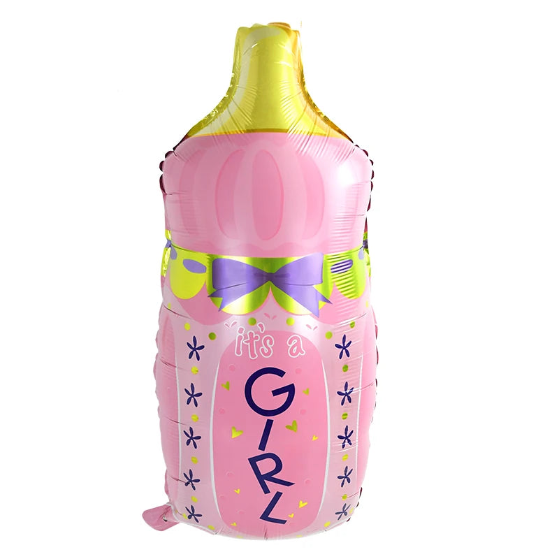 Baby Shower Balloons Set Pink Blue Boy Girl Foil Balloons Baby Bottle Balloon Gender Reveal Party Decoration1st Birthday Gifts