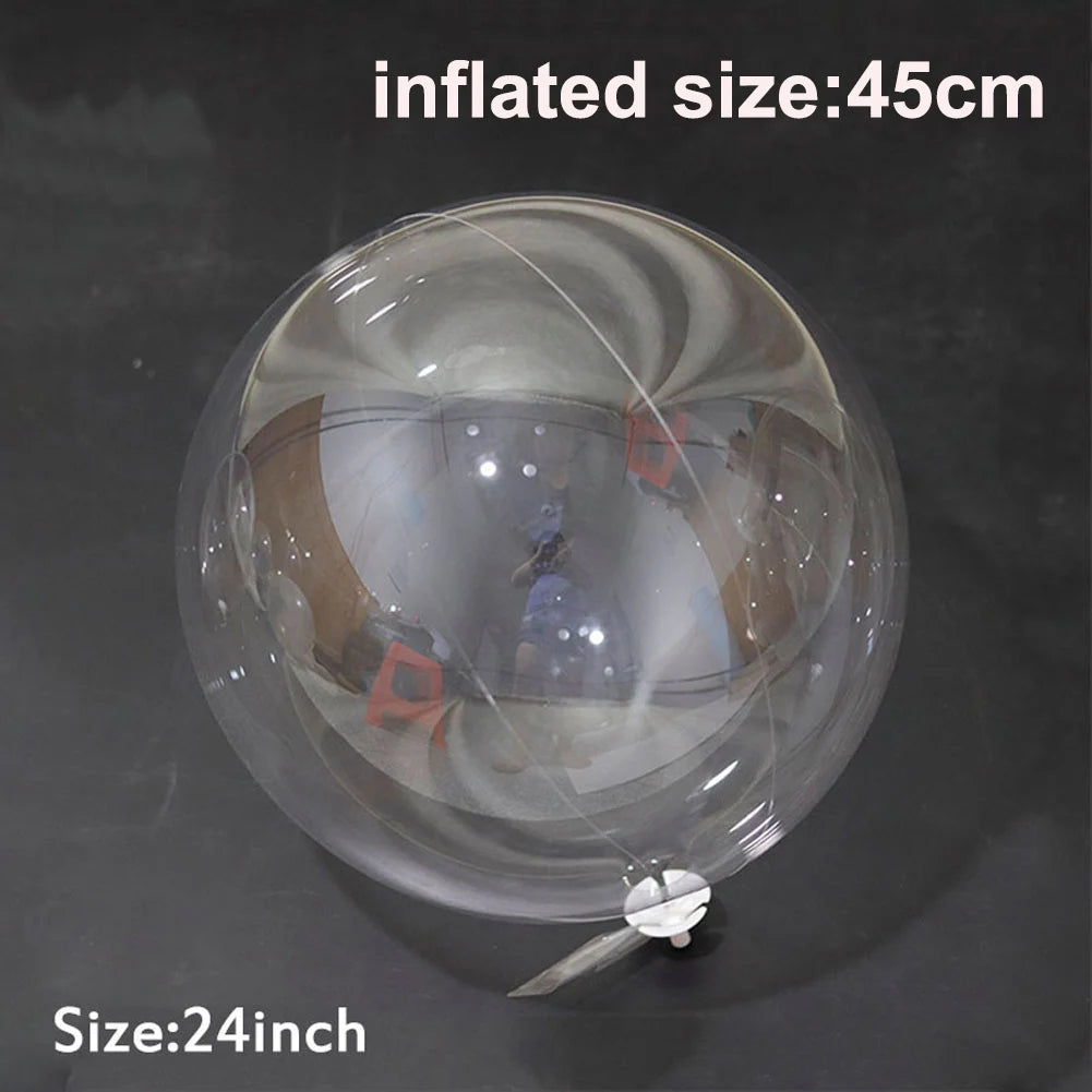 10/18/24inch Transparent Bobo Balloon for Filling Foam Balls Helium Globos Wedding Birthday Party Decor Baby Shower DIY Balloon