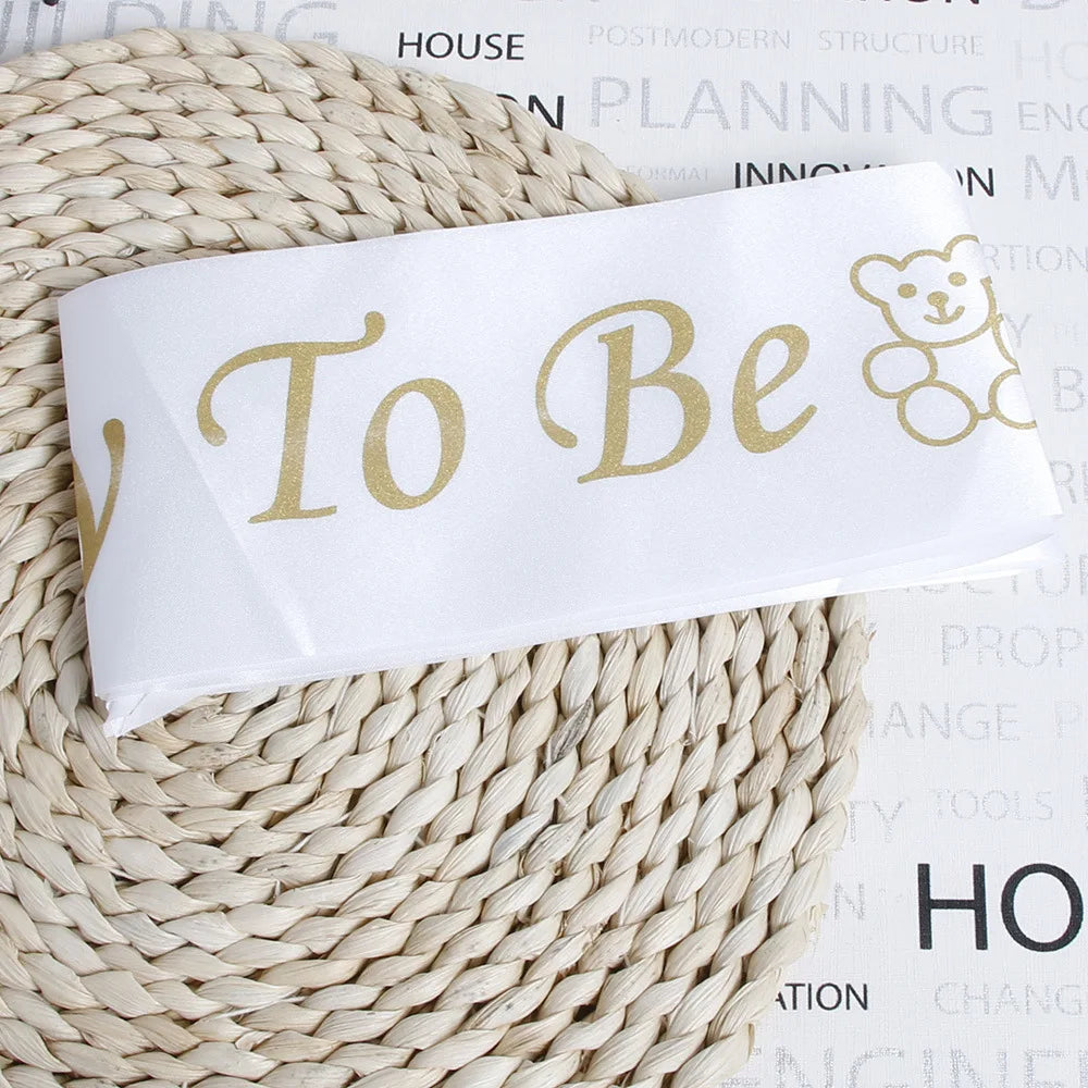 Mum Mummy To Be Baby Shower Boy Girl Newborn Party Decoration Supplies Daddy To Be Gender Reveal Party Decoration Etiquette Belt