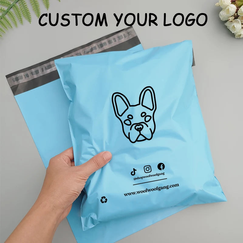 50pcs/Lot Plastic Mailer Envelope Bags Poly Shipping Mailing Colorful Packaging Parcel Storage Custom Logo Brand Mailer Envelope