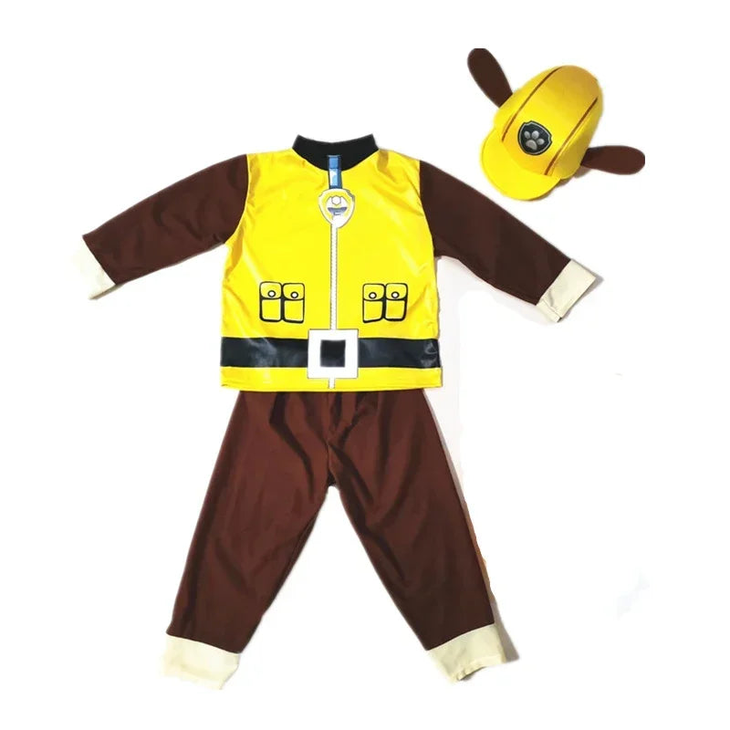 Anime Dog Patrol Kids Tops Pants Backpack Hat Marshall Chase Skye Zuma Rubble Children Patrol Uniforms Halloween Cosplay Costume